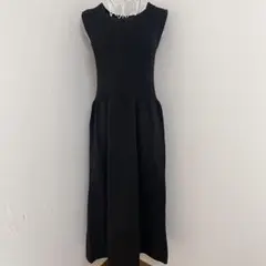 VIRAL. ♡ニットノースリーブワンピース　ブラック