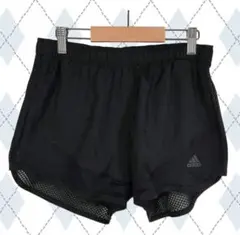 2700☆adidas ショートパンツ ランニング メッシュ 薄手 ブラック