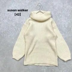 a991＊susan walker タートルネックニット　アイボリー【42】