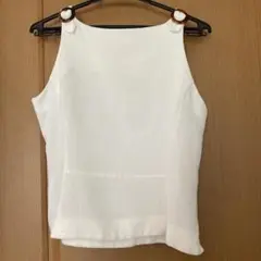 レディース　ノースリーブ　トップス　白　M