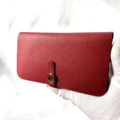エルメス ドゴン ロング トゴ 長財布 レッド