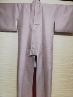 正絹袷着物　西陣織　御召　裄丈68cm