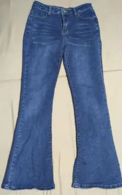 ブーツカットデニムパンツ デニムブルー