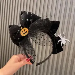 カチューシャ ハロウィン 黒 かぼちゃ 仮装 コスプレ　A35