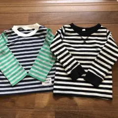 ストライプ　長袖Tシャツ　まとめ売り　90