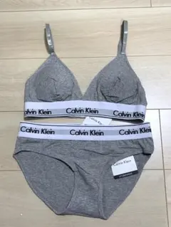 Calvin Klein グレー ブラ＆ショーツセット