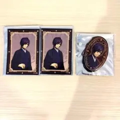薄桜鬼 浅草ロマン館 斎藤一 フォトカード 缶バッジ セット②