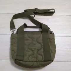 Ungrid キルティング ショルダーバッグ オリーブ