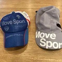Move Sport メッシュキャップ 青/赤/白とランニングキャップ
