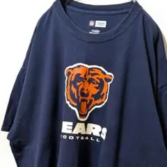 NFLシカゴベアーズ ロゴ Tシャツ ネイビー 紺色 XL 古着