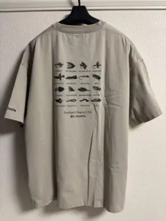 Columbia 魚 Tシャツ ベージュ コロンビア バックプリント XL