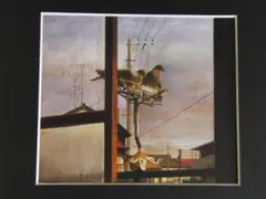 小尾修、【窓から】、希少な画集画、新品高級額 額装付、状態良好 小尾修、「跡」、希少な画集より、新品高級額、マット額装付の