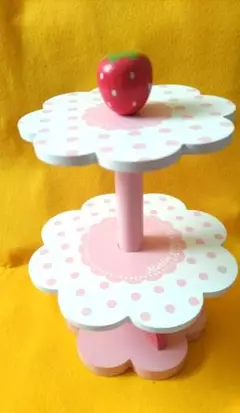 ☆新品未使用品☆　ドット柄2段スタンド