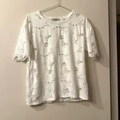 タグなし未使用品　Zara レーストップス　Sサイズ　白