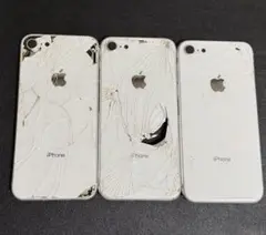 【3セット】 iPhone8 ホワイト ハウジング 背面 パネル ジャンク