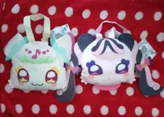 キミとアイドルプリキュア ストラップ付き顔型ぬいぐるみポーチ プリルン メロロン