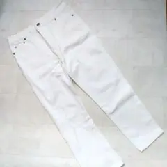 ikka　ジーンズ　白　サイズL