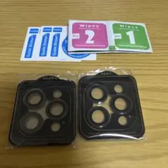 iPhone14Pro/14ProMax ブラック レンズカバー ガラスフィルム