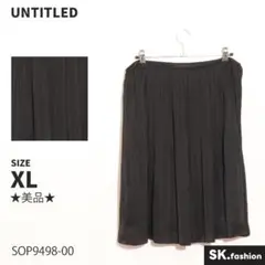 ★美品★ UNTITLED スカート　プリーツ加工　膝丈　日本製　大きいサイズ