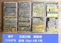 【樹脂凸版】活版印刷 初号 18pt 4号 5号ぐらい 漢字 正楷書体 明朝体