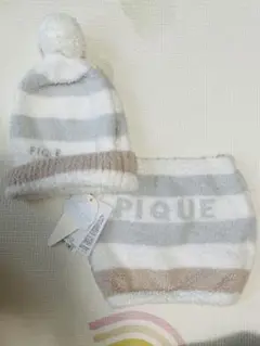 GELATO PIQUE ストライプ帽子と腹巻セット