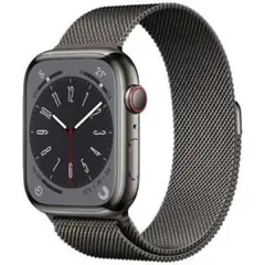Apple Watch 7 グラファイトステンレススチールとミラネーゼループ