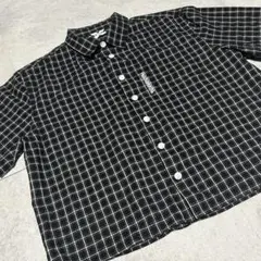 MERTRA 半袖シャツ ネルシャツ チェックシャツ 25SUMMER ブラック