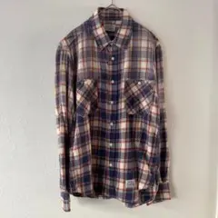 AZUL by moussy メンズチェックシャツ 長袖 Mサイズ