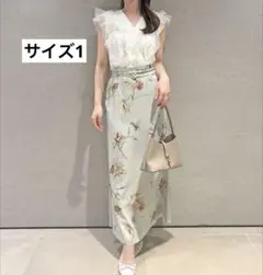 SNIDEL ダブルベルトプリントスカート　MNT Ｍサイズ