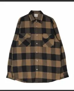 ロスコ　フラネンルシャツ　ブラウン　3XL