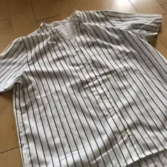 OPAQUE.CLIP オーペクドットクリップ　ブラウス　半袖　ストライプ