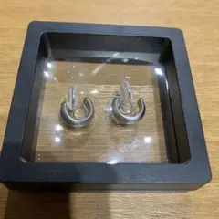 新品シルバー フープ型 樹脂イヤリング