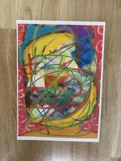 抽象画 A4サイズ カラフル collageart