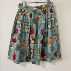 珍品　激レア　フリーダ・カーロ アート フレアスカート 水色
