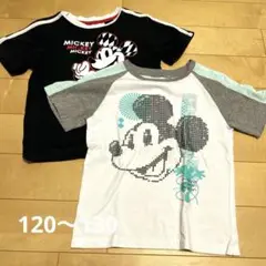 ミッキーマウス ラグラン Tシャツ 2枚セット
