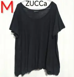 ZUCCa　ズッカ　ナイロン混合半袖カットソー　ブラック　M　匿名配送