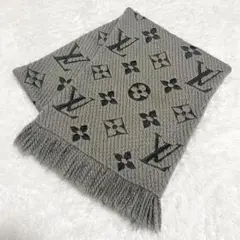 美品✨ルイヴィトン エシャルプ・ロゴマニア マフラー モノグラム グレー系
