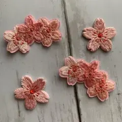 桜の花びらA☆アイロンワッペン4枚