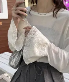 [タグ付き新品] シアーTシャツ 白