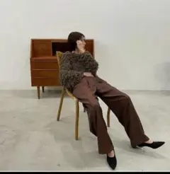 CLANE♡GLOSS WEAVE TUCK PANTS