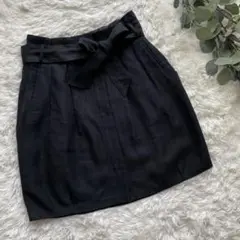 ADORE アドーア コクーンスカート リネン ブラック