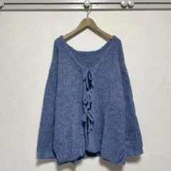 【美品】LOWRYS FARM(ローリーズファーム) メランジリボンニット