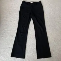 22 OCTOBRE黒ストレッチフレアパンツ36