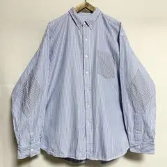 ⚫︎Mサイズ！SSZ エルボーパッチボタンダウンストライプシャツ