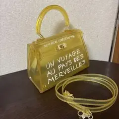 夏に似合う　クリアバッグ　クリアイエロー　ショルダーバッグ　ハンドバッグ