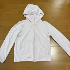 フード付きメッシュパーカー ピンク　ユニクロ　130