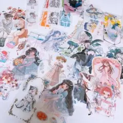 人物マステ女の子30枚以上約17g05