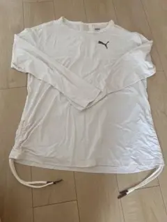 PUMA ホワイト ロングスリーブ Tシャツ XL