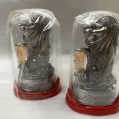 【未使用】 シンガポール土産 マーライオン モチーフ メタル製 置物