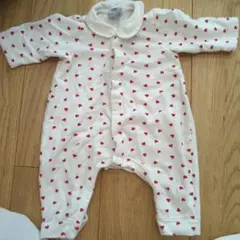 petit bateau プチバトー　ハート柄ロンパース 3m/60cm